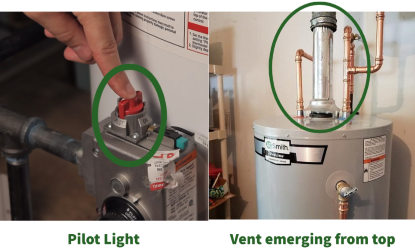 Example of gas water heater