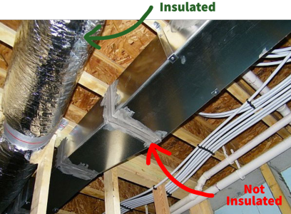 Example of Properly Duct Insulation